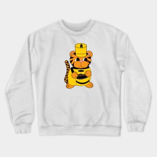 Marching Band Tiger Drum Yellow and Black Crewneck Sweatshirt